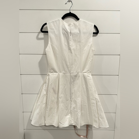 NWT House of CB Claretta white pleated cotton mini dress - Picture 9 of 10